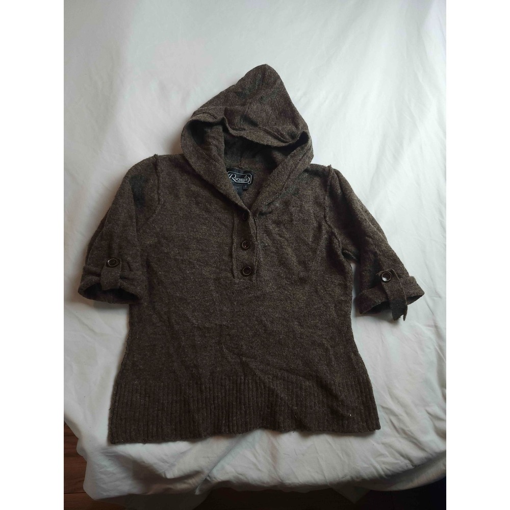 Vtg Y2K Rochelle California Sweater‎ Womens S Brown Granola Girl Cozy Outdoor
